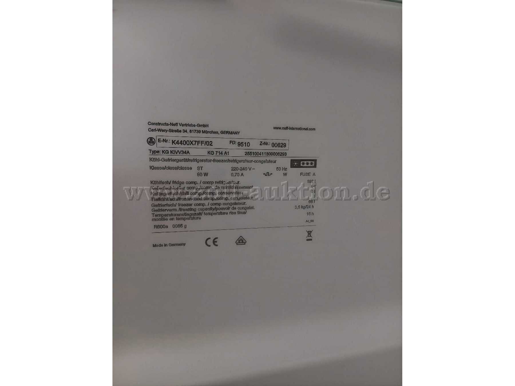 Kühl-/Gefrierschrank Modell