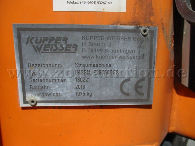 1 Küpper - Weisser LKW Salzstreuautomat IMSSN, gebraucht: Detailansicht Typenschild