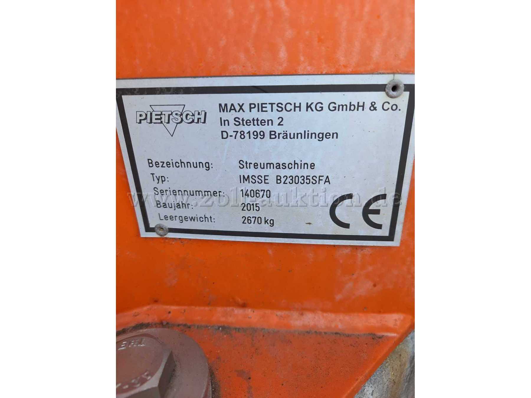 Typenschild Pietsch