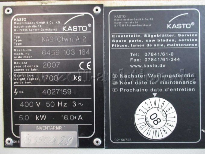 1 KASTO twin A 2 lintzaag – foto 2 – kavel bij Zoll-Auktion, Hameln