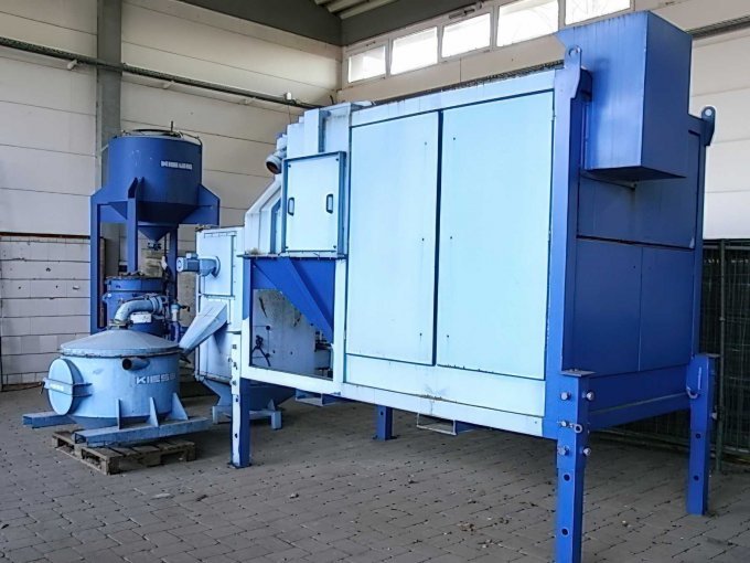 Hochbehälter, Zyklonabschneider, Strahlmittelreiniger, Sauganlage