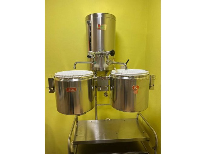 Kaffeeautomat Melitta SF-P 106, Melitta Kochendwassergerät HK 25 mit Servierwagen mit Warmhaltefunktion - Ansicht Front