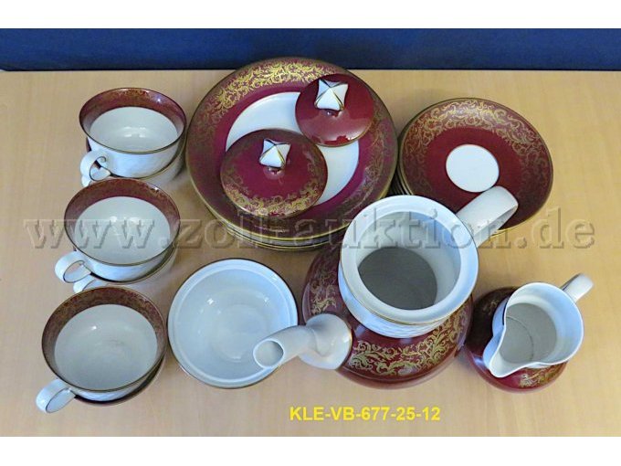 Kaffeeservice Ansicht von oben