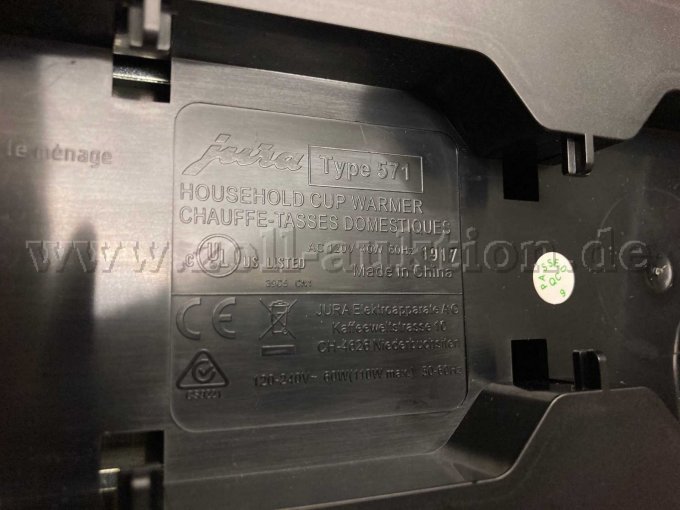 1 volautomatische koffiemachine Jura Z8 type 729, Jura kopjesverwarmer type 571 – foto 8 – kavel bij Zoll-Auktion, Gießen