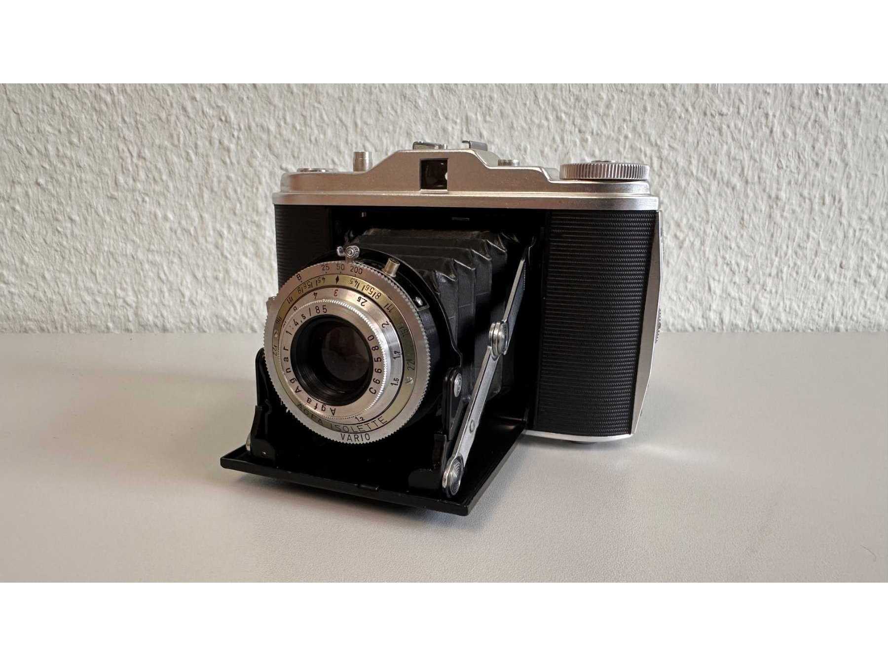Agfa Isolette I - Ansicht Detail, Front