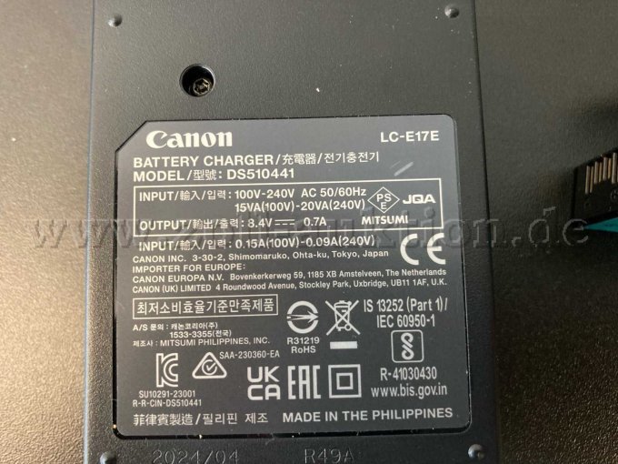 Ladegarät - Unterseite