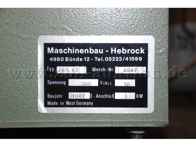 Kantenanleimmaschine Typenschild