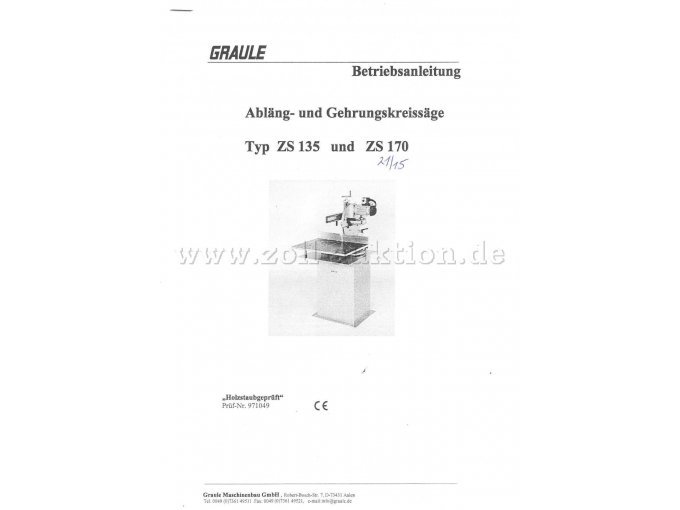 Betriebsanleitung vorhanden