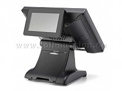 Kassenterminal Rückseite mit Kundenmonitor