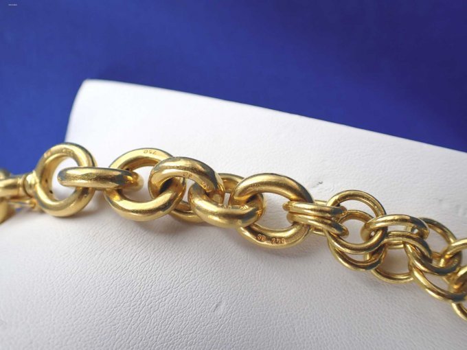 1 ketting van 916/- geelgoud, bezet met 6 diamanten – foto 5 – kavel bij Zoll-Auktion, Bad Hersfeld