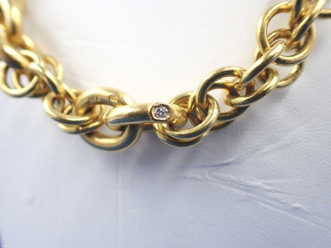 1 ketting van 916/- geelgoud, bezet met 6 diamanten – foto 7 – kavel bij Zoll-Auktion, Bad Hersfeld