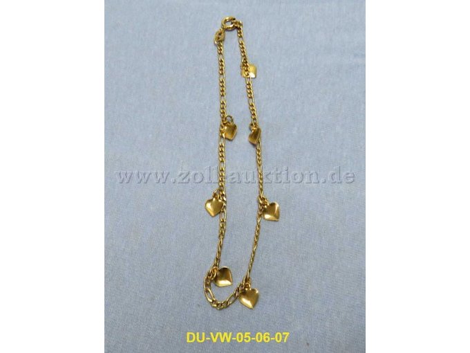 Kette mit 7 Herzanhängern