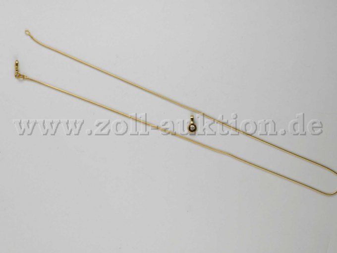 1 Kette mit Anhänger, Gelbgold 585/1000, gebraucht – foto 2 – kavel bij Zoll-Auktion, Dresden