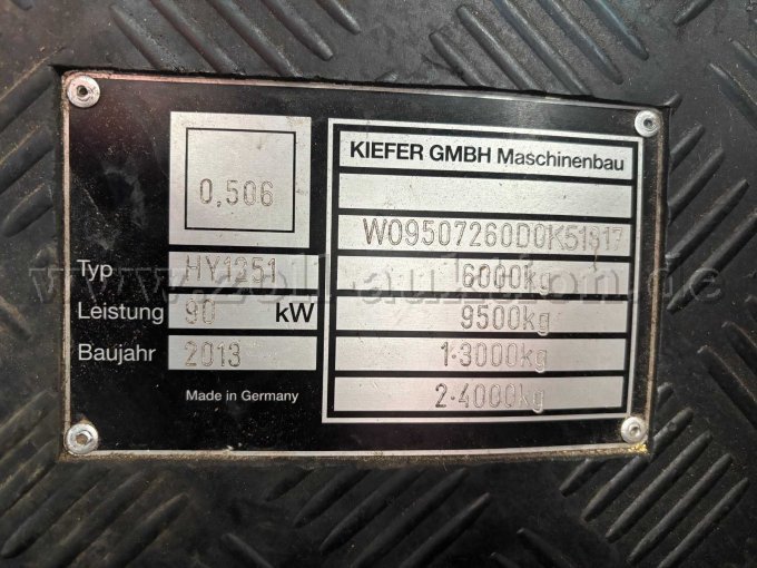 Typenschild Fahrzeug