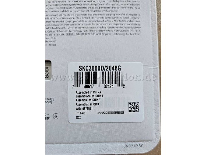 Originalverpackung Etikett