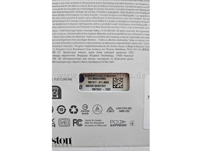 Originalverpackung Rückseite