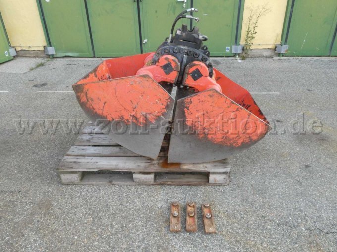 Kinshofer Zweischalengreifer KM605HPX-350, defekt, gebraucht: Ansicht von links