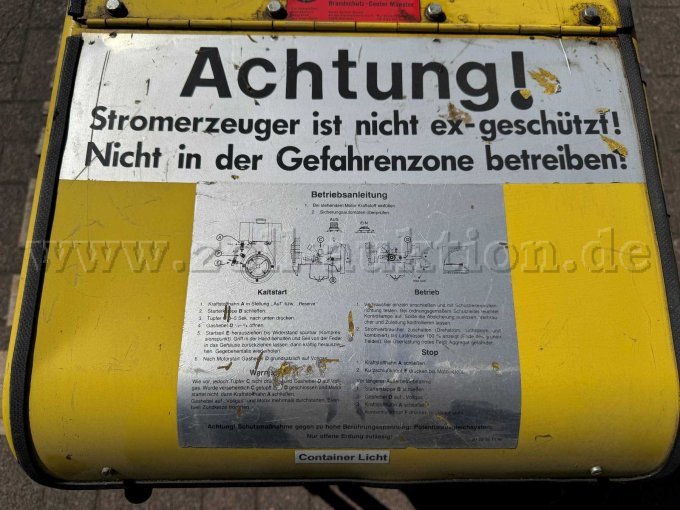 Abbildung der Betriebsanleitung des Generators