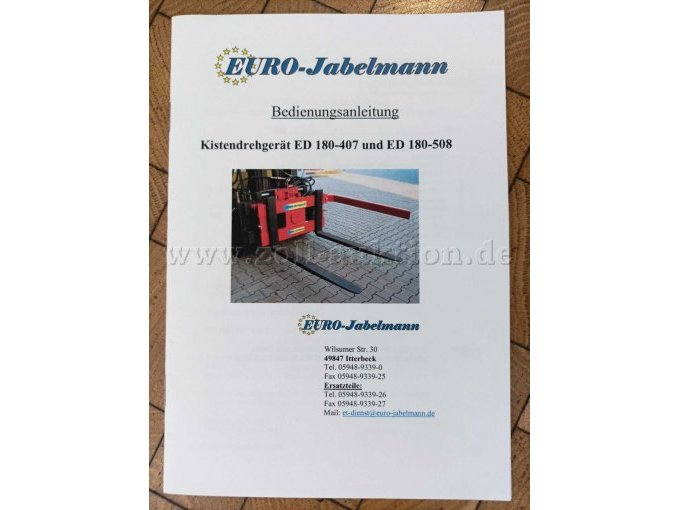 ERURO Jabelmann
Kistendrehgerät
Bedienungsanleitung