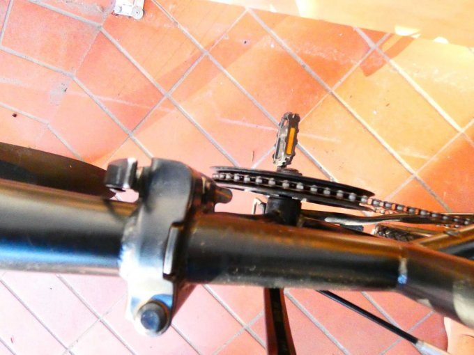 Klapprad BTwin_ Tretlager mit Kette