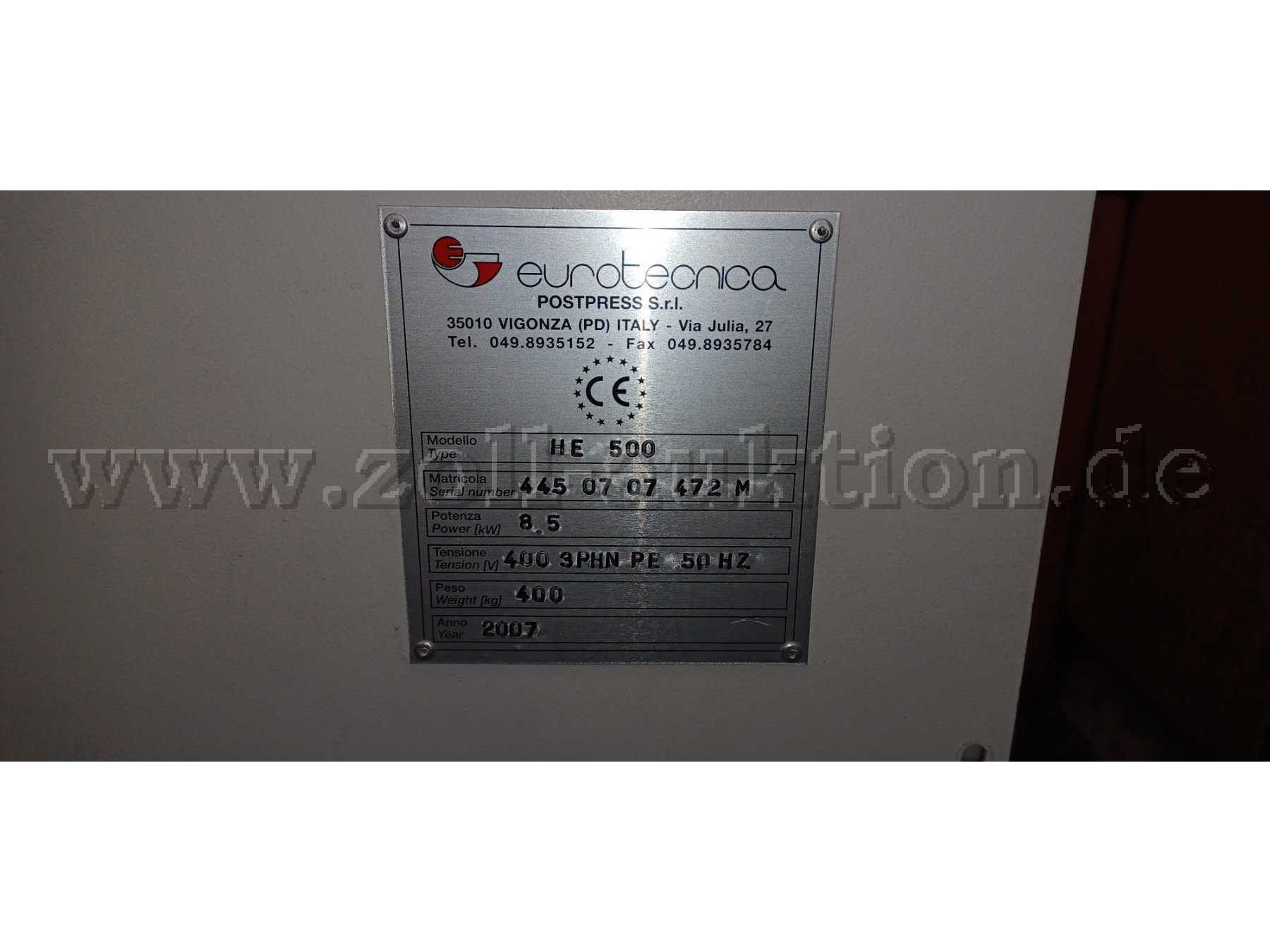 Typenschild Kompressor