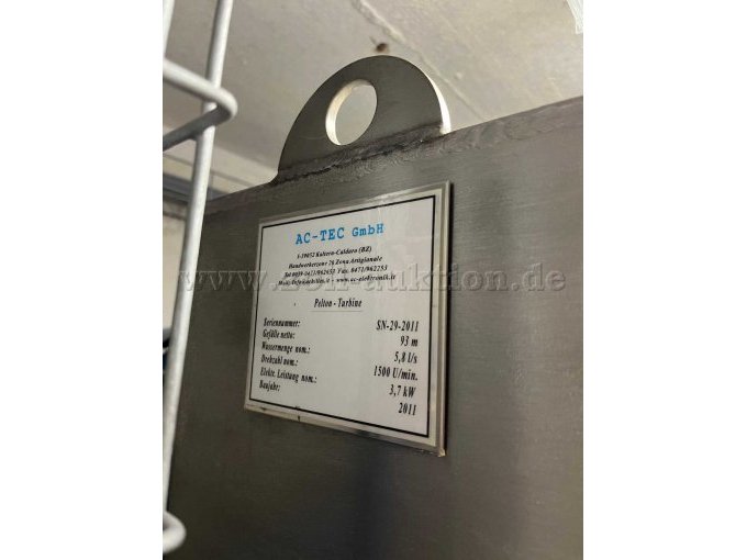 1 kleine waterkrachtcentrale, fabrikant AC-TEC GmbH Kaltern, serienummer SN-29-2011 – foto 3 – kavel bij Zoll-Auktion, Staudach-Egerndach