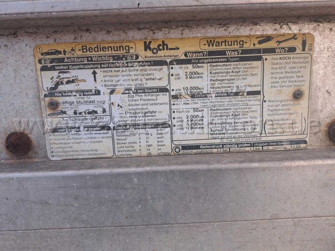 Beschreibung der Bedienung und Wartung