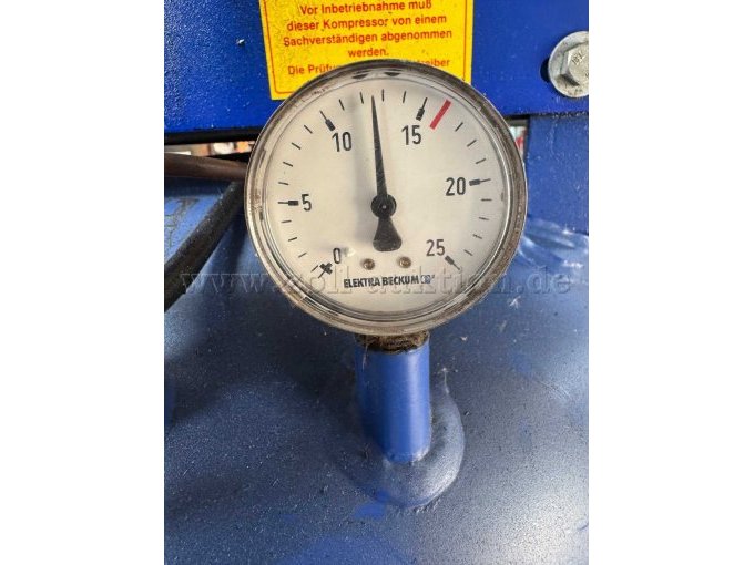 Eingestellter Arbeitsdruck 12,5 bar