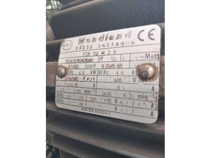 Typenschild Antriebsmotor