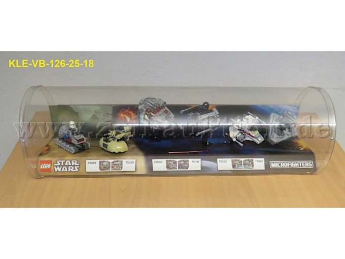 Kollektion Star Wars Microfighters im Schaukasten