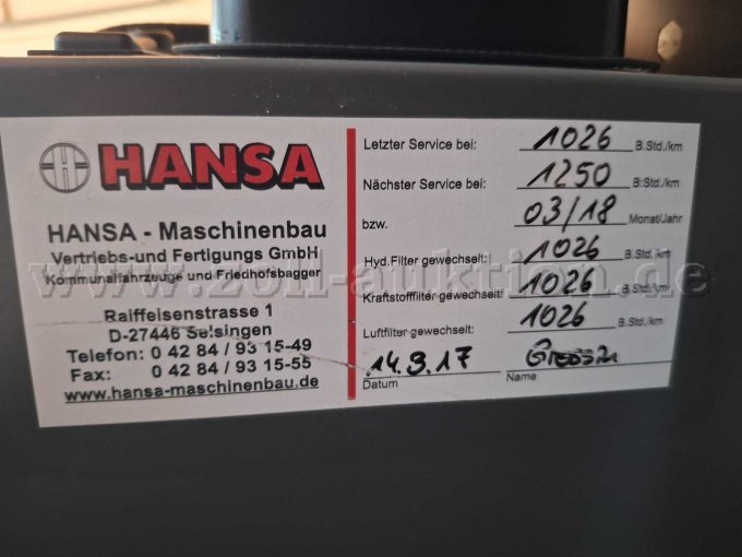 1 Kommunalfahrzeug - Hansa APZ 1003 mit Zubehör – foto 18 – kavel bij Zoll-Auktion, Geretsried