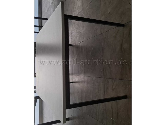 Seitansicht, Büro-Kompakttisch Fa. Reiss, Tischplattenüberhang an Längsachse