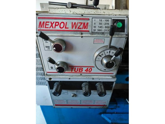 MEXPOL TUB 40 Drehmaschine; Bedienfeld
