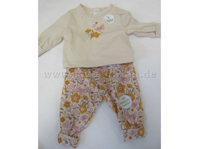 Set Langarmoberteil mit Hose Gr. 62 blumig