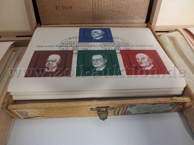 Exemplarische Darstellung der Briefmarken des Konvoluts