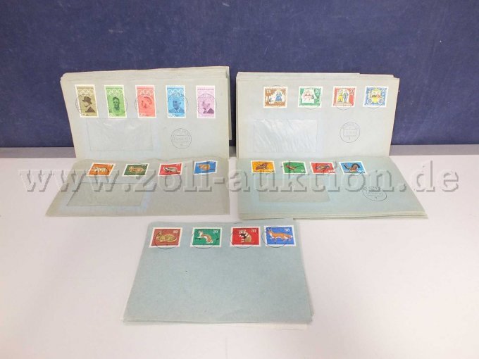 Exemplarische Darstellung der Briefmarken des Konvoluts