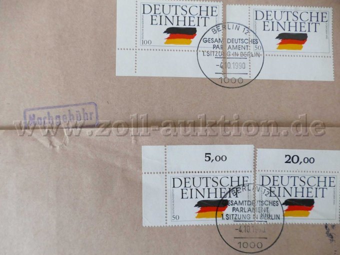 Ansicht 2 Briefumschläge Deutsche Einheit mit Stempel 04.10.1990