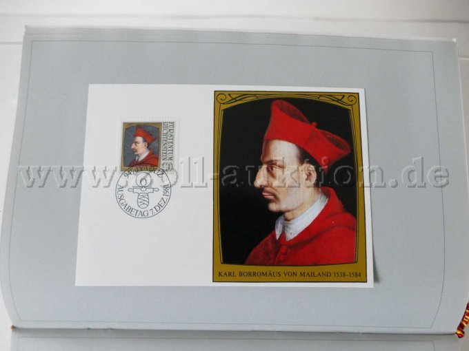 Innenansicht Briefmarkenausgabe Liechtenstein