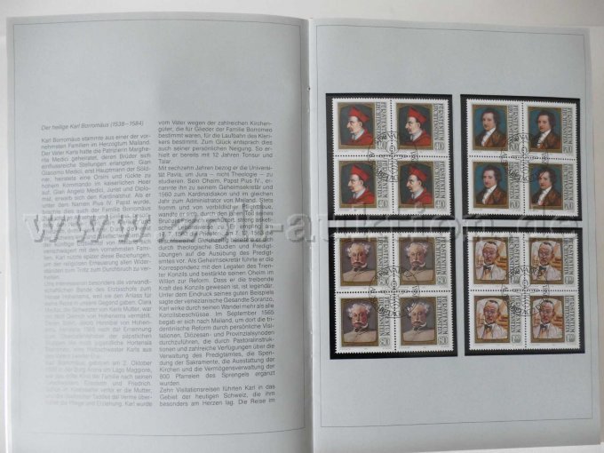 Innenansicht Briefmarkenausgabe Liechtenstein