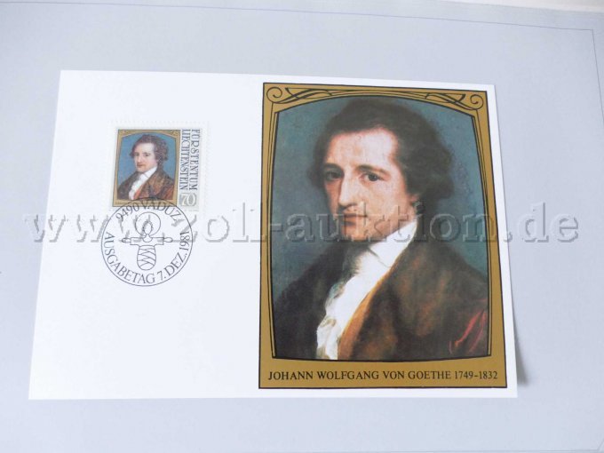 Innenansicht Briefmarkenausgabe Liechtenstein