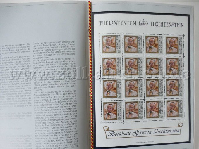 Innenansicht Briefmarkenausgabe Liechtenstein