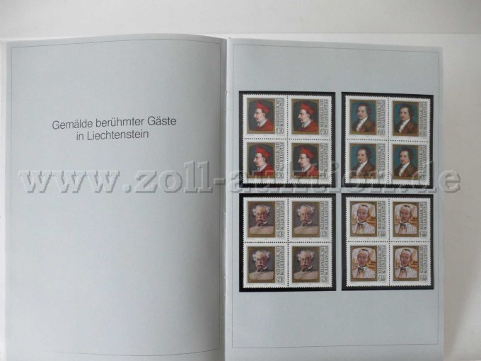 Innenansicht Briefmarkenausgabe Liechtenstein