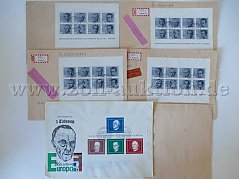4 Briefumschläge mit Block Nr. 3 und Umschlag mit Block Nr. 4