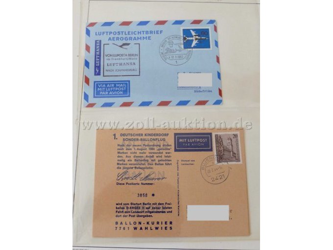2 Briefumschläge mit Briefmarken
