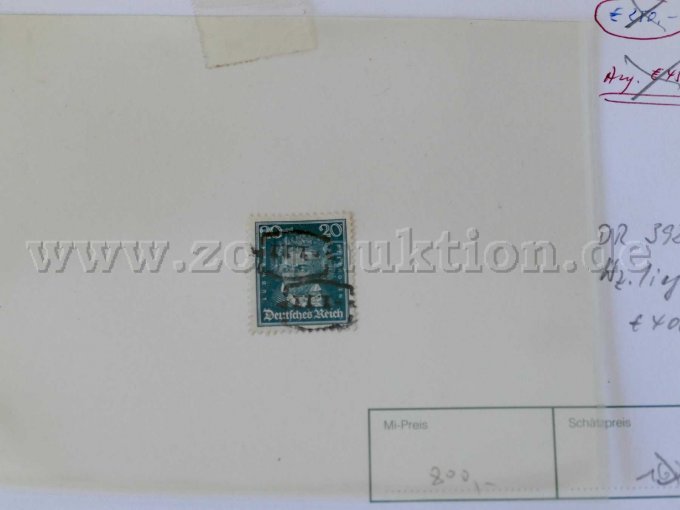 1 Briefmarke 20 Pf. Dt. Reich gestempelt