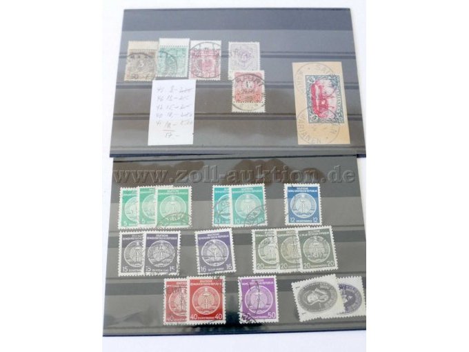 2 Einsteckkarten mit unterschiedlichen Briefmarken