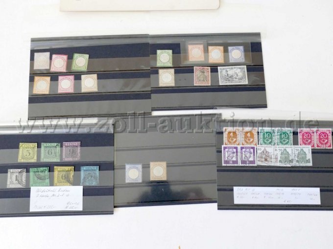 5 Einsteckkarten mit Briefmarken