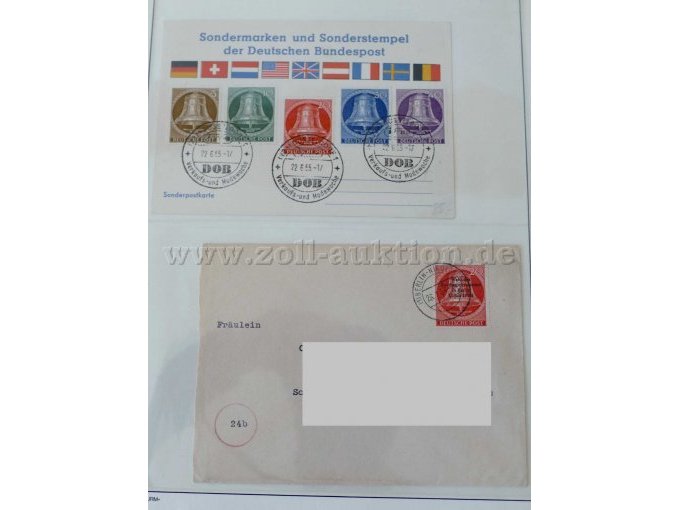 2 Umschläge mit Briefmarken