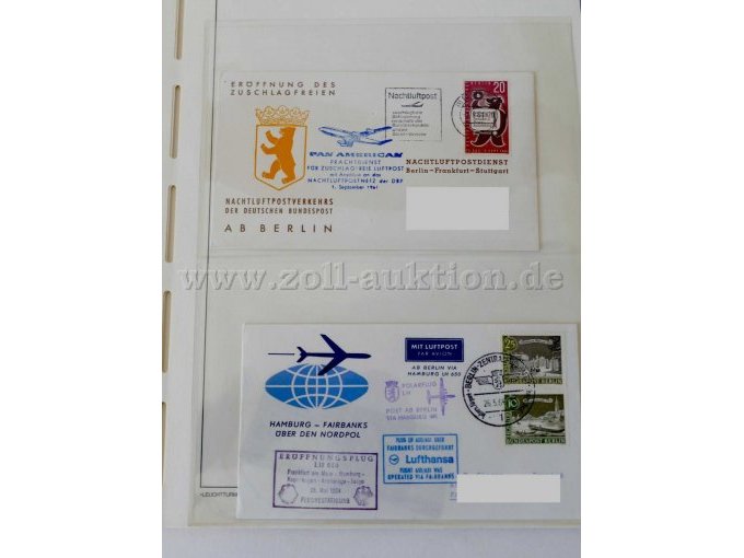 2 Umschläge mit Briefmarken