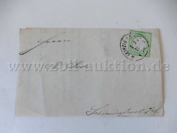 1 aufgeklebte Briefmarke 1/3 Groschen